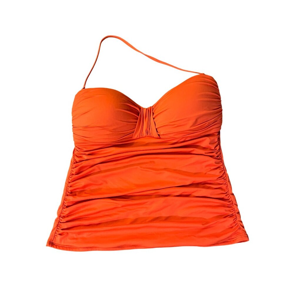 La Blanca Tankini Top Swimsuit Womens 12 Used Orange - Picture 5 of 13